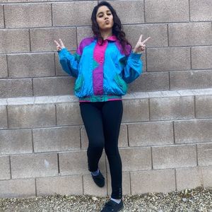 Vintage Casual Club Famous Clothing Windbreaker